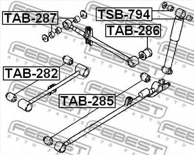 FEBEST TAB-282 - Lengőkar szilent DAIHATSU TOYOTA