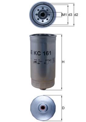 MAHLE KC 161 - Üzemanyagszűrő RENAULT RENAULT TRUCKS