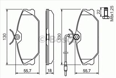 BOSCH 0 986 461 765 - fékbetét ALPINE RENAULT