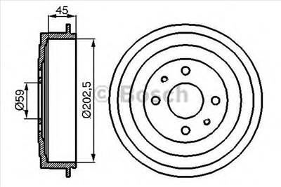 BOSCH 0 986 477 109 - fékdob ALFA ROMEO FIAT LANCIA