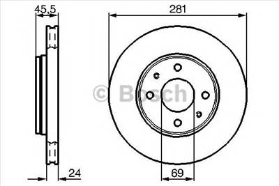 BOSCH 0 986 479 B37 - féktárcsa MITSUBISHI VOLVO