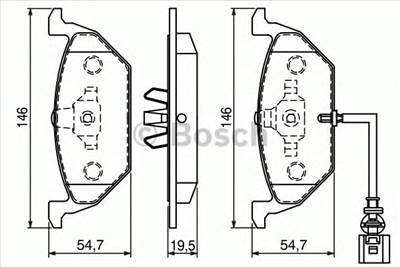 BOSCH 0 986 494 019 - fékbetét AUDI SEAT SKODA SKODA (SVW ) VW