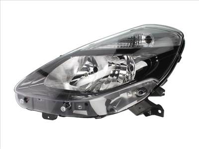 Renault Clio III. 2009.01.01-2012.10.31 utángyártott új bal első fényszóró 2H7 fekete házas (motoros) DEPO 7701072012