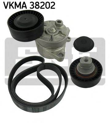 SKF VKMA 38202 - hosszbordás szíj készlet BMW