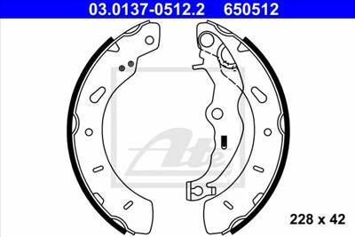 ATE 03.0137-0512.2 - fékpofakészlet FORD