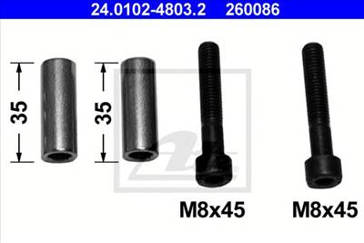 ATE 24.0102-4803.2 - féknyereg vezetőperselykészlet SEAT VW