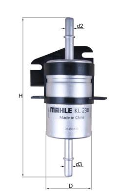 MAHLE KL 238 - Üzemanyagszűrő FIAT