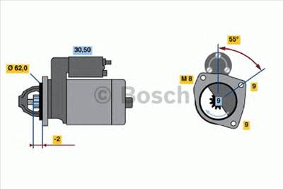 BOSCH 0 986 013 850 - önindító CITROËN FIAT IRAN KHODRO (IKCO) PEUGEOT PEUGEOT (DF-PSA) PROTON