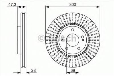 BOSCH 0 986 479 C51 - féktárcsa HYUNDAI KIA