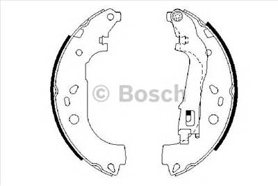 BOSCH 0 986 487 717 - fékpofakészlet FIAT LANCIA OPEL VAUXHALL