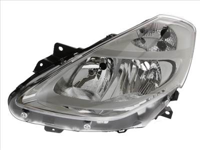 Renault Clio III. 2009.01.01-2012.10.31 utángyártott új bal első fényszóró 2H7 króm házas (motoros) DEPO 7701072004