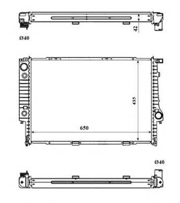 NRF 519589 - Vízhűtő (Hűtőradiátor) BMW
