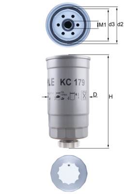 MAHLE KC 179 - Üzemanyagszűrő FIAT KIA