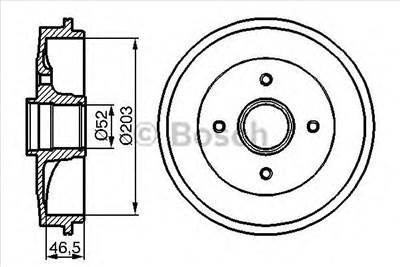 BOSCH 0 986 477 124 - fékdob CITROËN PEUGEOT PEUGEOT (DF-PSA)