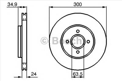 BOSCH 0 986 479 048 - féktárcsa FORD FORD AUSTRALIA