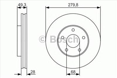 BOSCH 0 986 479 R90 - féktárcsa NISSAN