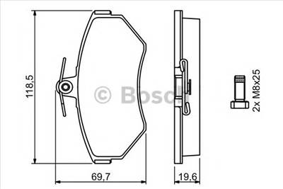 BOSCH 0 986 494 021 - fékbetét AUDI VW