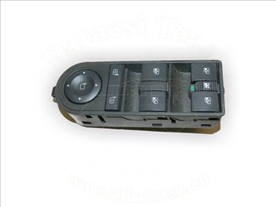 Opel Astra H 2003-2012 - kapcsoló, első/hátsó elektromos ablakemelő, manuálisan behajtható elektromos tükör, vezető oldal, antracit, jelölés: BA/CB