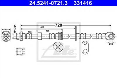 ATE 24.5241-0721.3 - fékcső MITSUBISHI