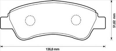 JURID 573030J - fékbetét CITROËN DS OPEL PEUGEOT VAUXHALL