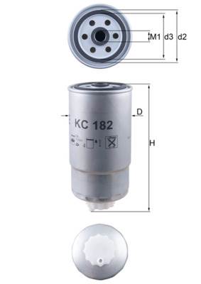 MAHLE KC 182 - Üzemanyagszűrő GREAT WALL IVECO JEEP NEW HOLLAND