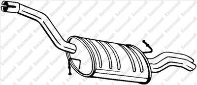 BOSAL 233-145 - hátsó kipufogó dob VW