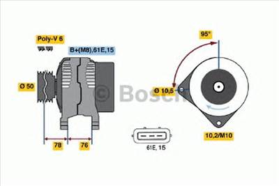 BOSCH 0 986 040 390 - generátor BMW