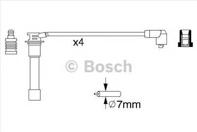 BOSCH 0 986 356 742 - gyújtókábel szett MAZDA
