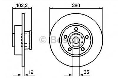 BOSCH 0 986 479 271 - féktárcsa OPEL RENAULT VAUXHALL