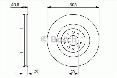 BOSCH 0 986 479 736 - féktárcsa FIAT OPEL VAUXHALL