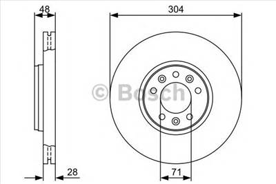 BOSCH 0 986 479 C53 - féktárcsa CITROËN FIAT PEUGEOT TOYOTA