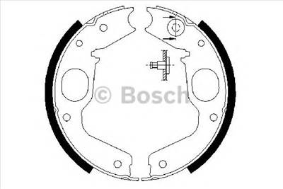 BOSCH 0 986 487 719 - fékpofakészlet MITSUBISHI MITSUBISHI (BJC)