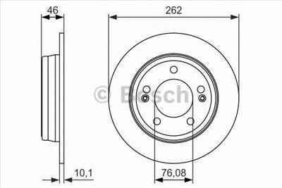 BOSCH 0 986 479 052 - féktárcsa HYUNDAI KIA