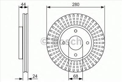BOSCH 0 986 479 737 - féktárcsa NISSAN NISSAN (DONGFENG)
