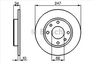 BOSCH 0 986 479 C54 - féktárcsa CITROËN PEUGEOT