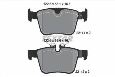 Fékbetét készlet TEXTAR 2214101 for JAGUAR, LAND ROVER, VOLVO, POLESTAR
