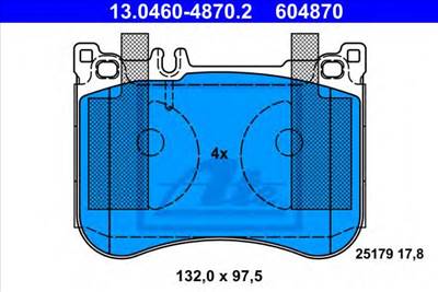 ATE 13.0460-4870.2 - fékbetét MERCEDES-BENZ