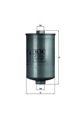 MAHLE KL 28 - Üzemanyagszűrő AUDI HAFEI SEAT VW