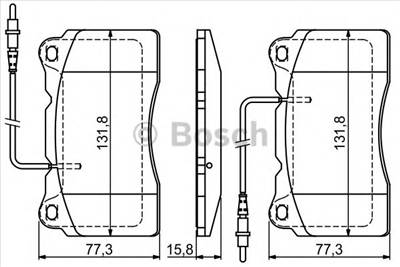BOSCH 0 986 424 738 - fékbetét CITROËN FIAT LANCIA PEUGEOT