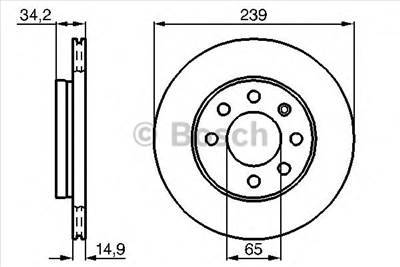 BOSCH 0 986 479 B42 - féktárcsa AUDI VW