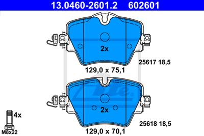 ATE 13.0460-2601.2 - fékbetét BMW MINI TOYOTA