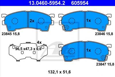 ATE 13.0460-5954.2 - fékbetét FORD USA MAZDA