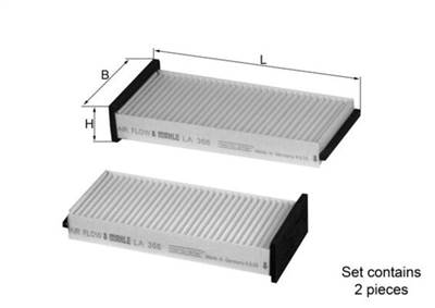 MAHLE LA 366/S - pollenszűrő MITSUBISHI