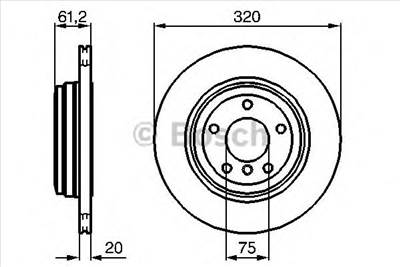 BOSCH 0 986 479 056 - féktárcsa BMW BMW (BRILLIANCE)