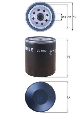 MAHLE OC 1053 - olajszűrő VW