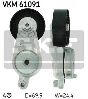 SKF VKM 61091 - hosszbordásszíj feszítőgörgő LEXUS TOYOTA
