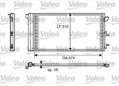 VALEO 818005 - klíma kondenzátor FIAT