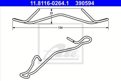 ATE 11.8116-0264.1 - Rugó, féknyereg ABARTH CHRYSLER DACIA DAIHATSU FIAT FORD LANCIA MAZDA OPEL RENA