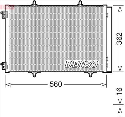 Citroen C3 2017-2021 Aircross  - Kondenzátor DENSO 560x362x16mm