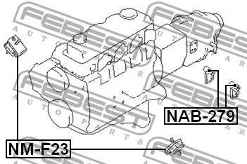 FEBEST NM-F23 - motortartó bak NISSAN